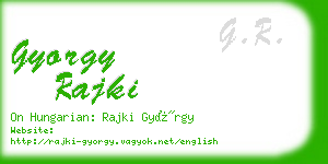 gyorgy rajki business card